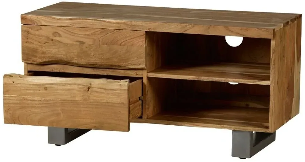 Kota Live Edge TV Unit - Matt Lacquer, Acacia Wood
