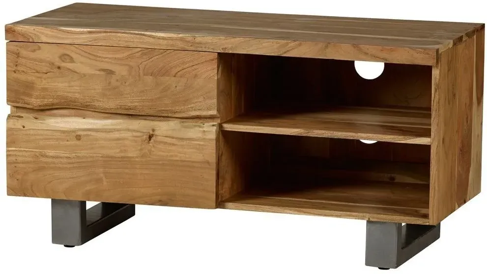 Kota Live Edge TV Unit - Matt Lacquer, Acacia Wood