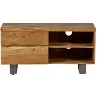 Kota Live Edge TV Unit - Matt Lacquer, Acacia Wood