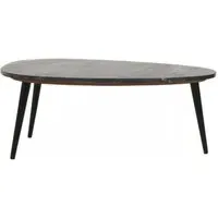 Opal Fluted Coffee Table - Black, Marble