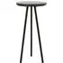 Opal Fluted Side Table - Black, Marble