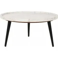 Opal Round Coffee Table - White Marble