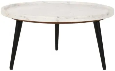 Opal Round Coffee Table - White Marble image