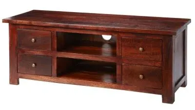 Phulera Dark Wood 130cm TV Unit - Natural Wood