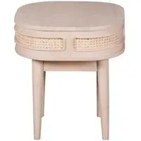 Vance Curved Bedside Table - Natural, Rattan