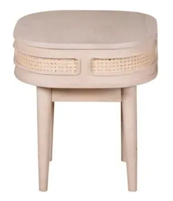 Vance Curved Bedside Table - Natural, Rattan image