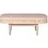 Vance Curved Coffee Table with Storage - Natural, Rattan
