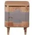 William Acacia Ribbed 1 Door Bedside Table - Lacquered