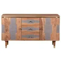 William Acacia Ribbed 140cm Medium Sideboard - Lacquered