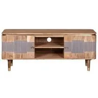 William Acacia Ribbed 145cm TV Unit - Lacquered