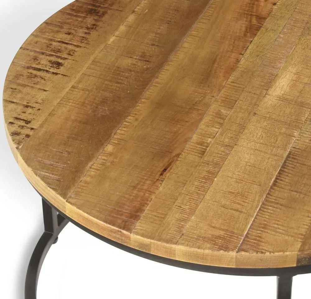 2 Tier Round Coffee Tables Set - Mango Wood