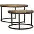 2 Tier Round Coffee Tables Set - Mango Wood
