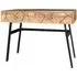 Amar 2 Drawer Console Table with Geometric Pattern - Mango Wood