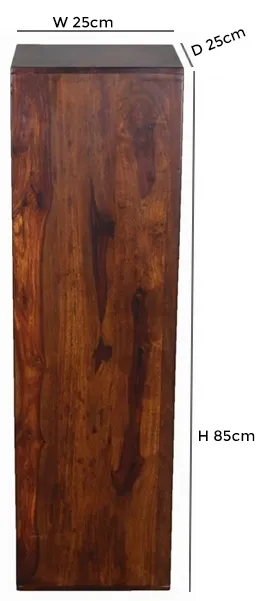 Cube Large Pedestal Table - Sheesham Wood