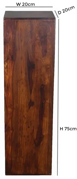 Cube Medium Pedestal Table - Sheesham Wood