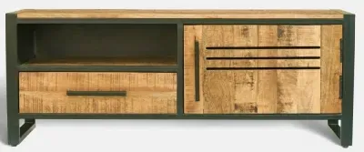 Frais 118cm TV Unit with Storage - Rustic, Mango Wood image