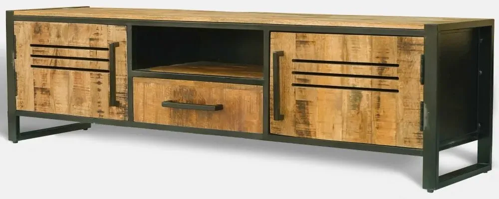 Frais 160cm TV Unit with Storage - Rustic, Mango Wood