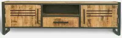Frais 160cm TV Unit with Storage - Rustic, Mango Wood image