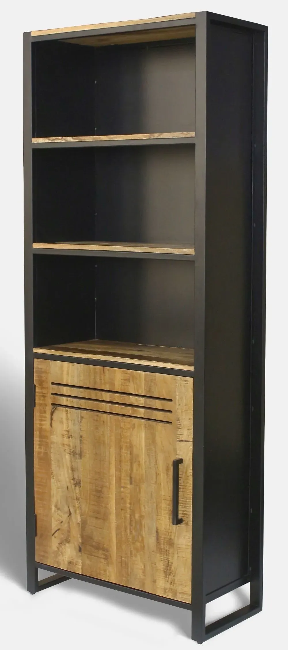 Frais Bookcase with Cupboard - Rustic, Mango Wood