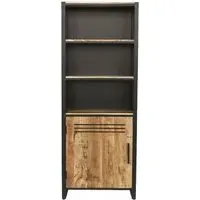Frais Bookcase with Cupboard - Rustic, Mango Wood