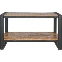 Frais Side Table with Shelf - Rustic, Mango Wood