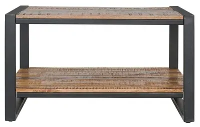 Frais Side Table with Shelf - Rustic, Mango Wood image