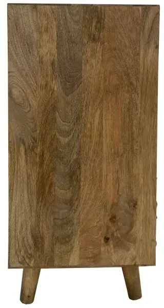 Geometric Carved 2+2 Drawer Chest - Mango Wood