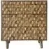 Geometric Carved 2+2 Drawer Chest - Mango Wood