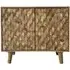 Geometric Carved Small Sideboard - Mango Wood