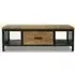 Induse Industrial Coffee Table with Drawer - Rough Sawn, Mango Wood