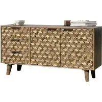 Jaipur Carved Medium Sideboard - 2 Doors - Mango Wood
