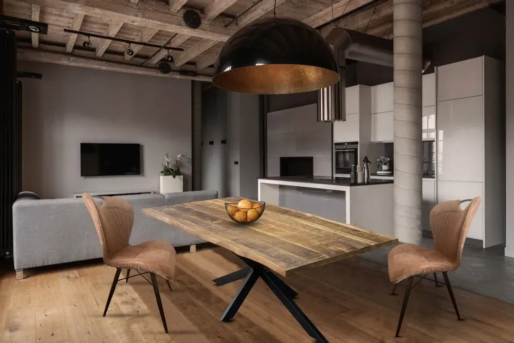 Kerela 6-Seater Dining Table with Star Legs - Mango Wood