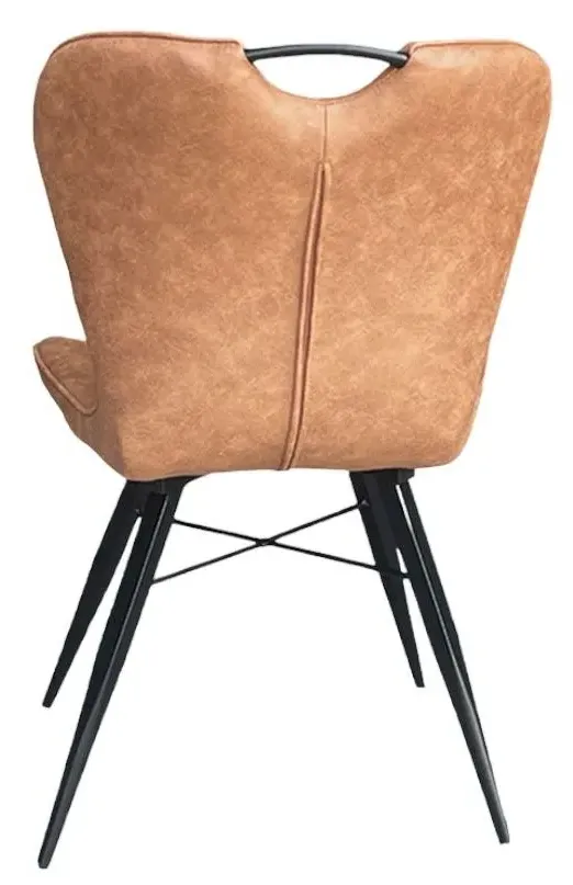 Kerela Dining Chair Set of 2 - Camel, Faux Leather