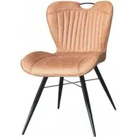 Kerela Dining Chair Set of 2 - Camel, Faux Leather