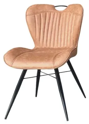 Kerela Dining Chair Set of 2 - Camel, Faux Leather image