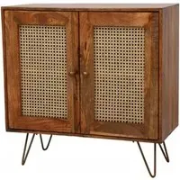 Nyack 90cm 2 Door Sideboard with Hairpin Legs - Natural, Mango Wood