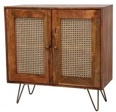 Nyack 90cm 2 Door Sideboard with Hairpin Legs - Natural, Mango Wood image