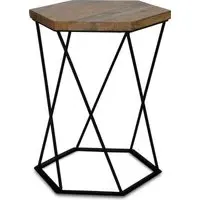 Ravi Hexagonal Lamp Table - Wood