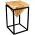 Ravi Large Diamond Stool - Black, Mango Wood