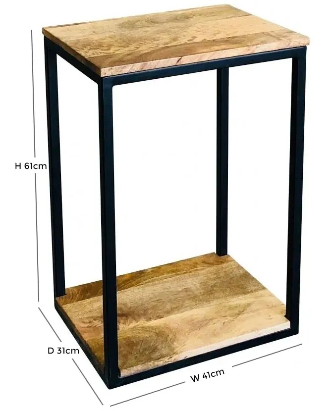 Ravi Mini Accent Table - Light Mango, Wood