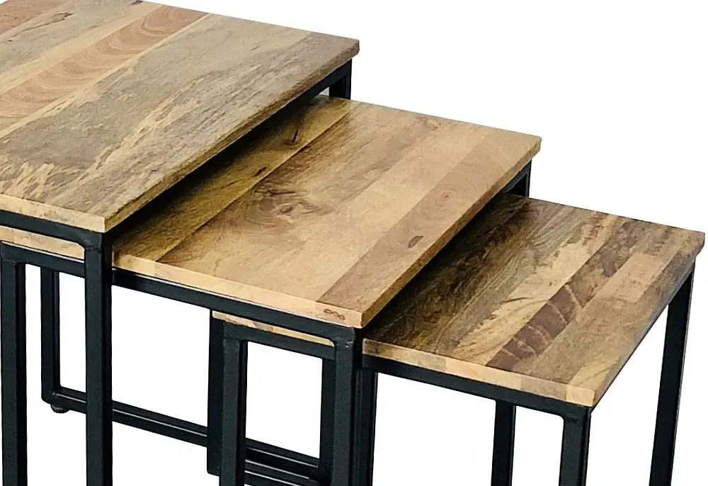Ravi Nest of 3 Tables - Mango Wood