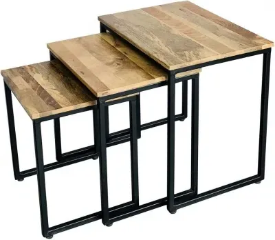 Ravi Nest of 3 Tables - Mango Wood image