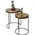 Ravi Round Nest of 2 Tables - Mango Wood