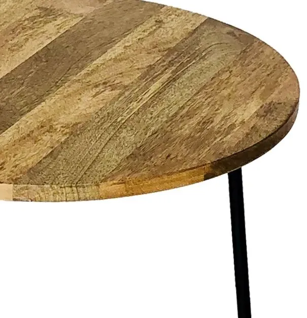 Ravi Round Side Table - Mango Wood