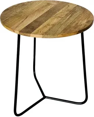 Ravi Round Side Table - Mango Wood image