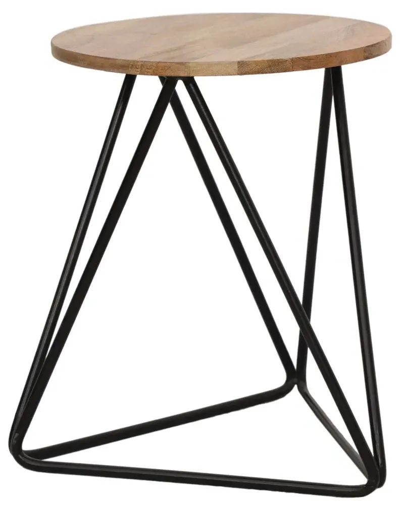 Ravi Round Stool - Mango Wood
