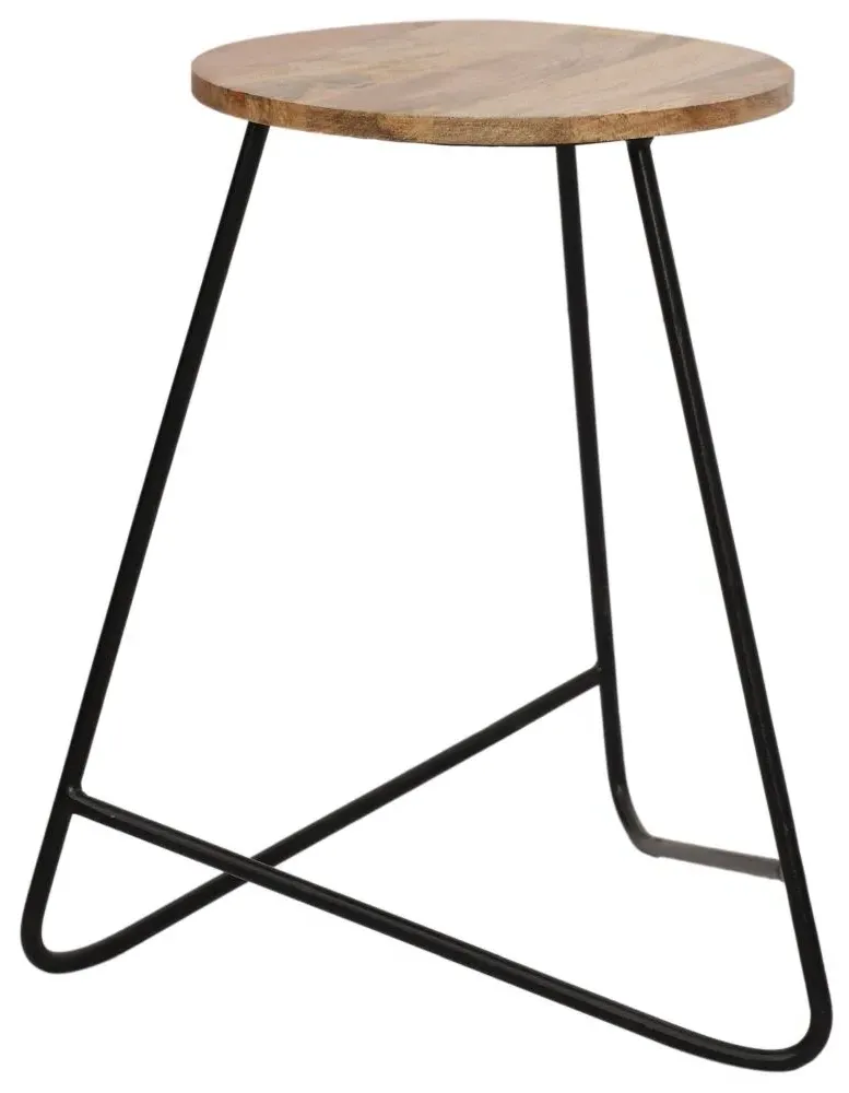 Ravi Round Stool - Mango Wood