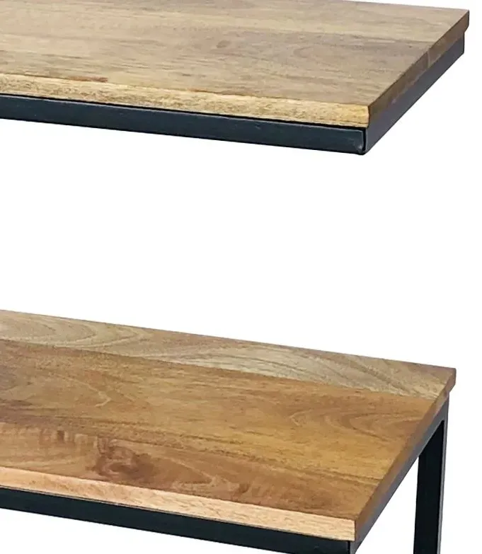 Ravi S-Shape Side Table - Mango, Wood