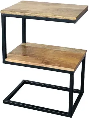 Ravi S-Shape Side Table - Mango, Wood