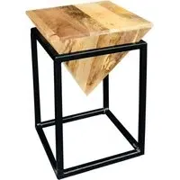 Ravi Small Diamond Stool - Mango Wood